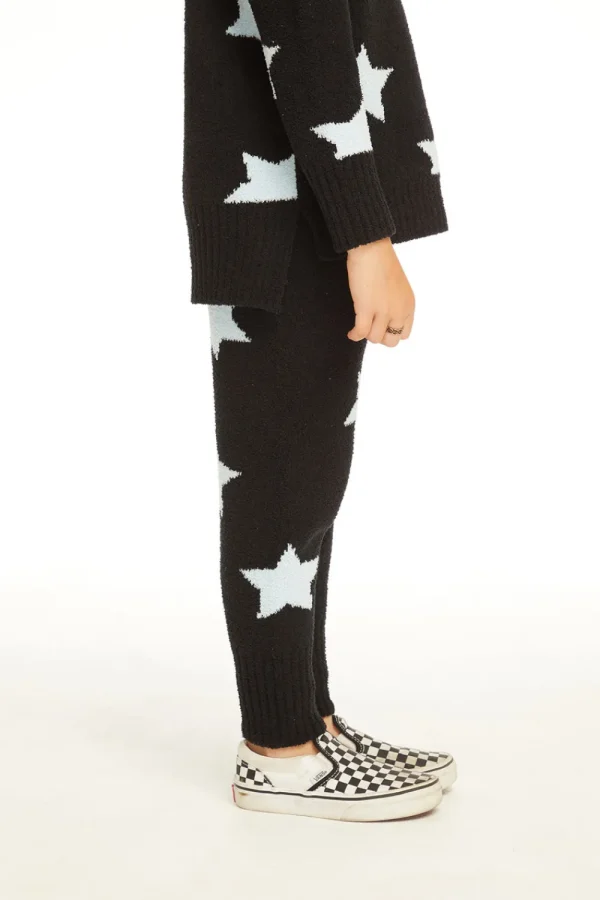 Outlet Ribbed Panel Licorice Star Legging Kids Girls