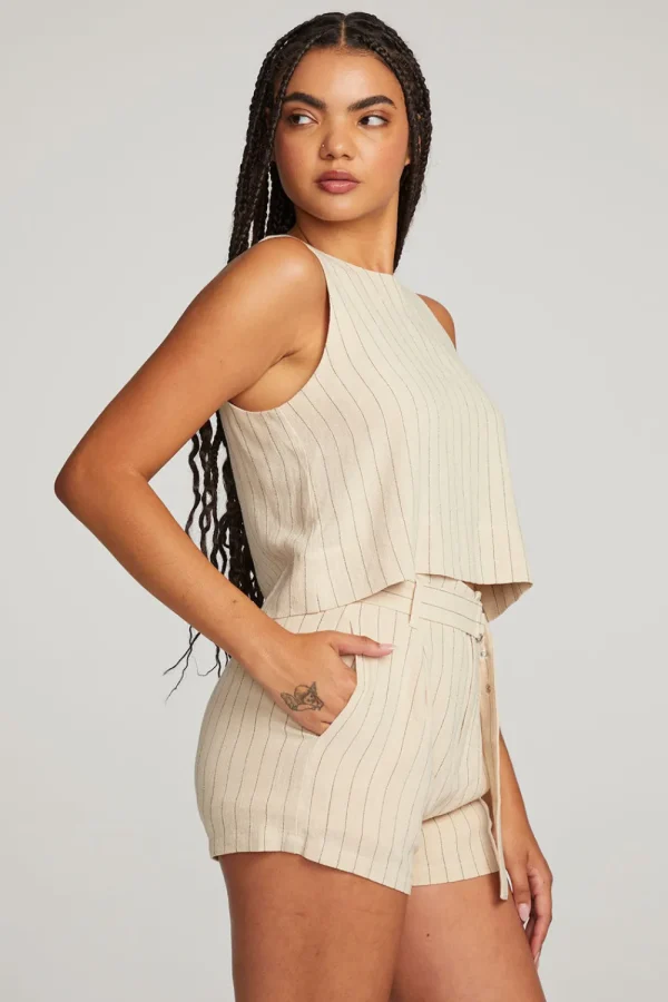 Store Riley White Pinstripe Tank Women Loungewear | Tops