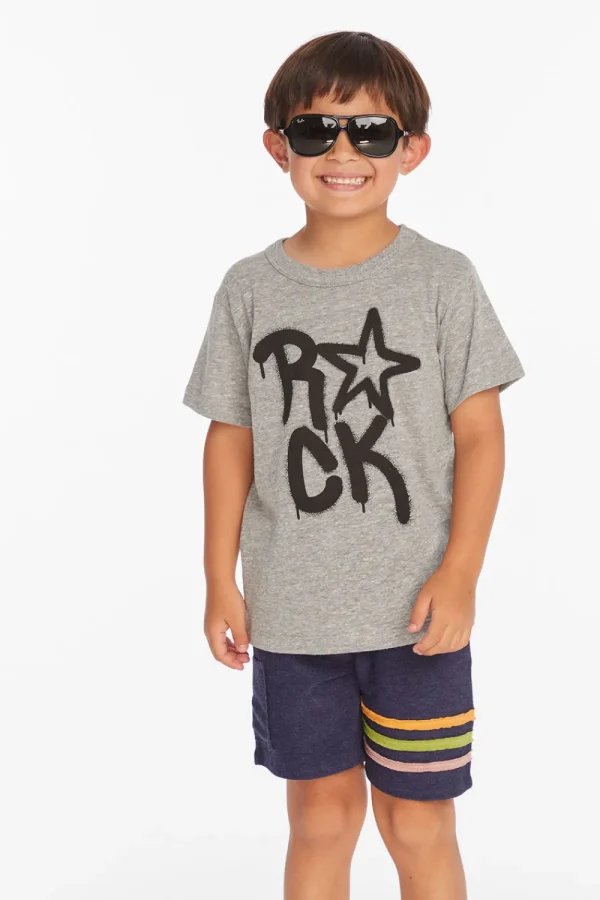 Fashion Rock Star Boys Crew Neck Short Sleeve Tee Kids/BOY Boys