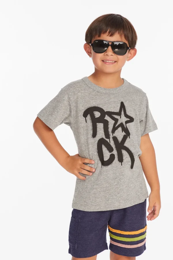 Fashion Rock Star Boys Crew Neck Short Sleeve Tee Kids/BOY Boys