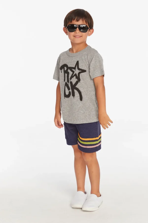 Fashion Rock Star Boys Crew Neck Short Sleeve Tee Kids/BOY Boys