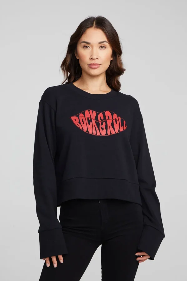 Flash Sale Rock'n'Roll Lips Long Sleeve Women Loungewear | Graphics