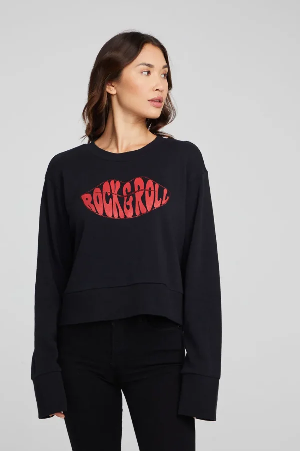 Flash Sale Rock'n'Roll Lips Long Sleeve Women Loungewear | Graphics