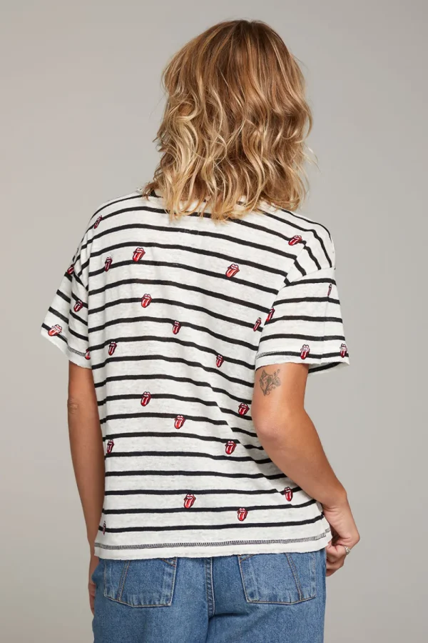 Online Rolling Stones All Over Logo Tee Women Loungewear | Music