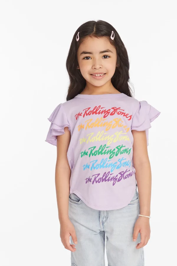 New Rolling Stones Rainbow Script Girls Tee Women/Kids Girls | Music