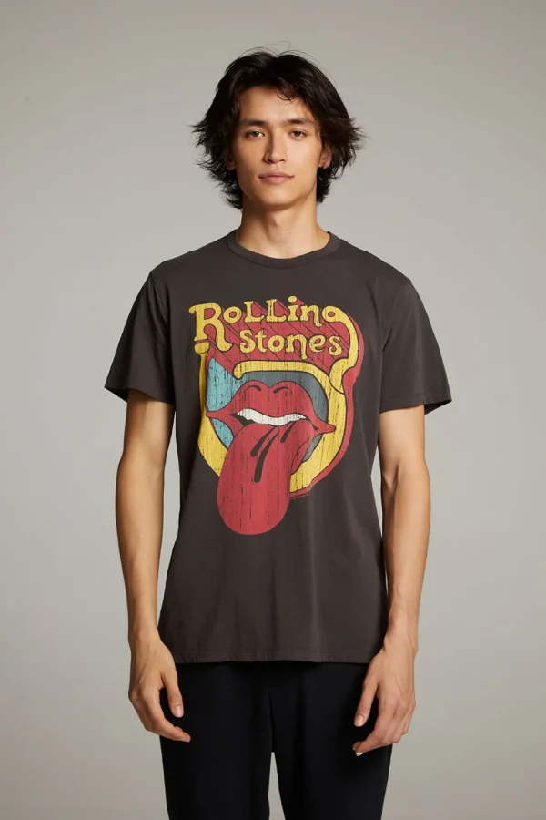 Cheap Rolling Stones Retro Logo Crew Neck Tee Women Tops | Music