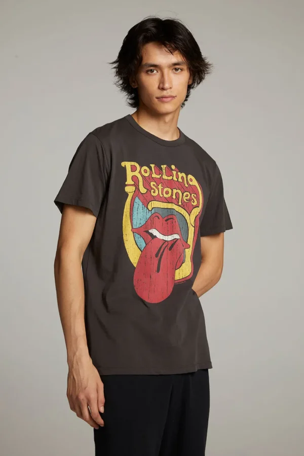 Cheap Rolling Stones Retro Logo Crew Neck Tee Women Tops | Music