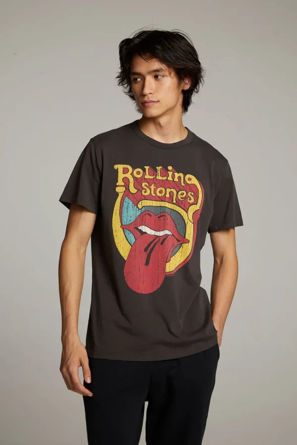 Cheap Rolling Stones Retro Logo Crew Neck Tee Women Tops | Music