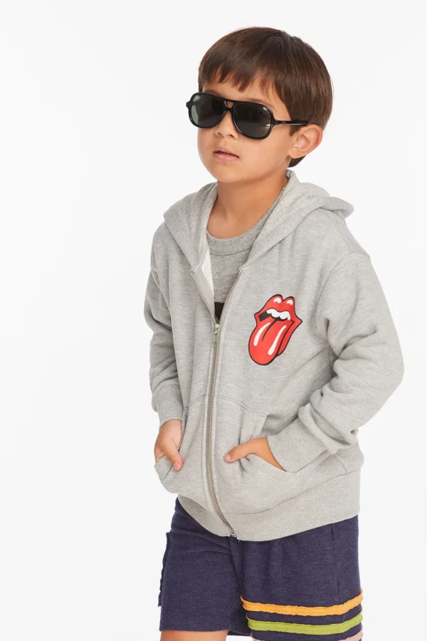 Cheap Rolling Stones Script Logo Boys Zip-up Hoodie Women/Kids/BOY Boys | Music