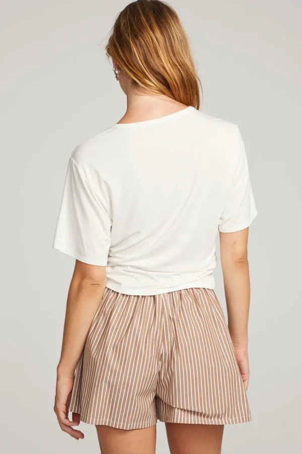 New Rosebud White Tee Women Loungewear | Tops