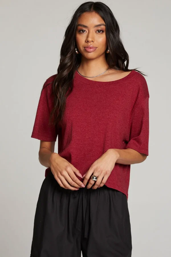Fashion Rover Blood Red Tee Women Loungewear | Tops