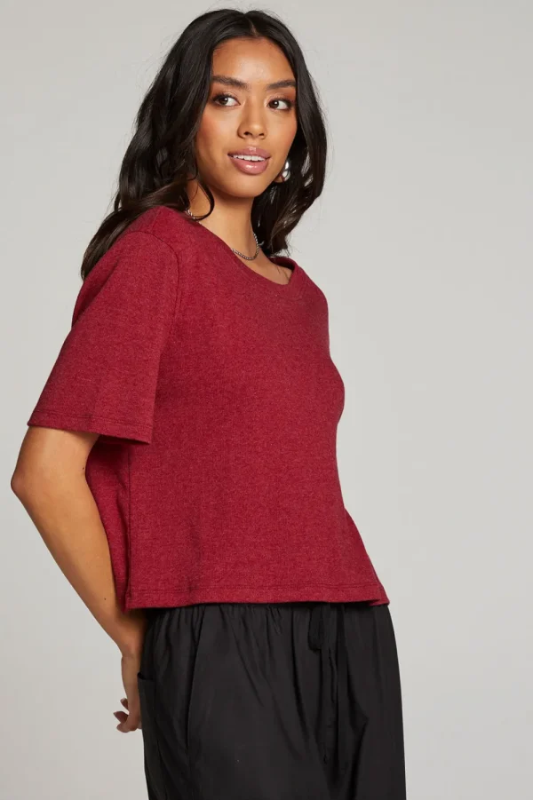 Fashion Rover Blood Red Tee Women Loungewear | Tops