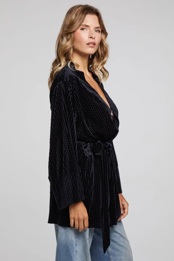 Online Salina Check Burnout Kimono Women Loungewear | Tops
