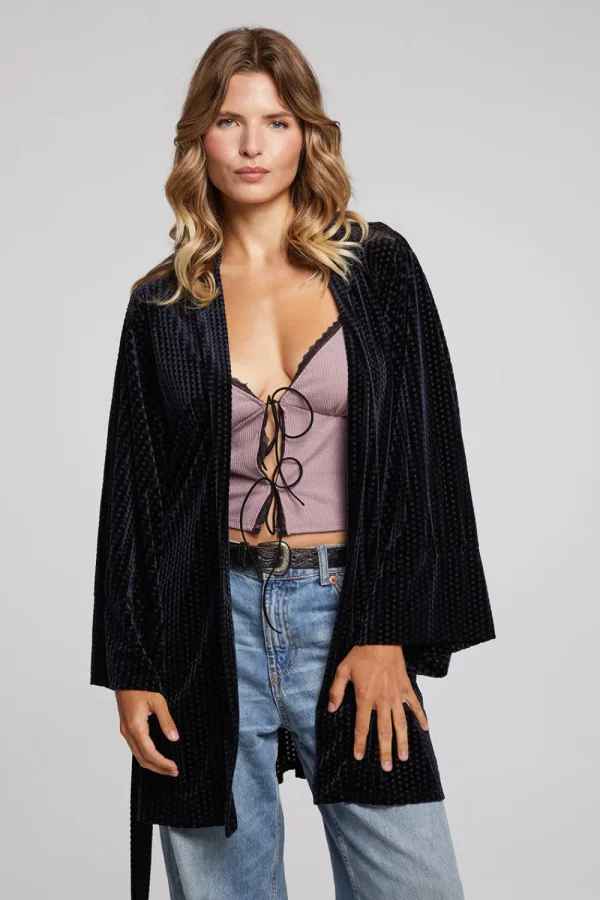 Online Salina Check Burnout Kimono Women Loungewear | Tops