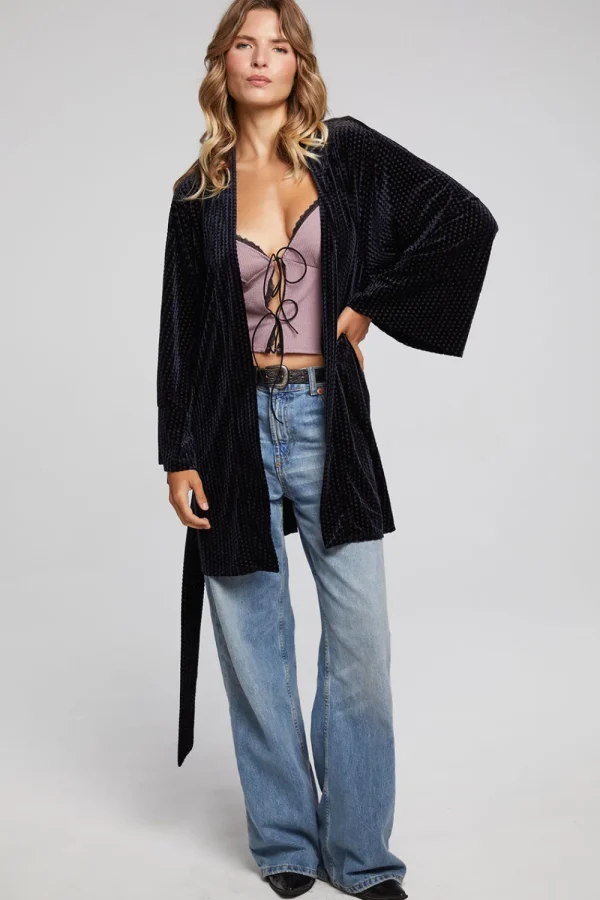 Online Salina Check Burnout Kimono Women Loungewear | Tops
