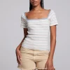 Discount Sambuco Como Stripe Tee Women Loungewear | Tops