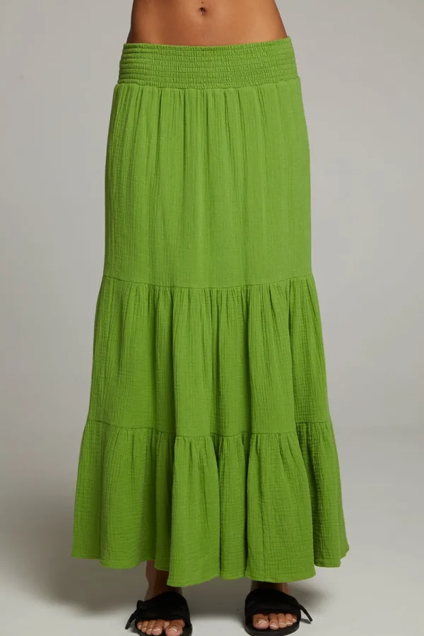 Outlet Seal Piquant Green Maxi Skirt Women Loungewear | Bottoms