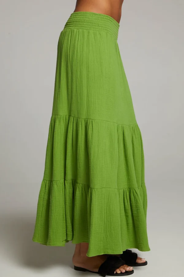 Outlet Seal Piquant Green Maxi Skirt Women Loungewear | Bottoms