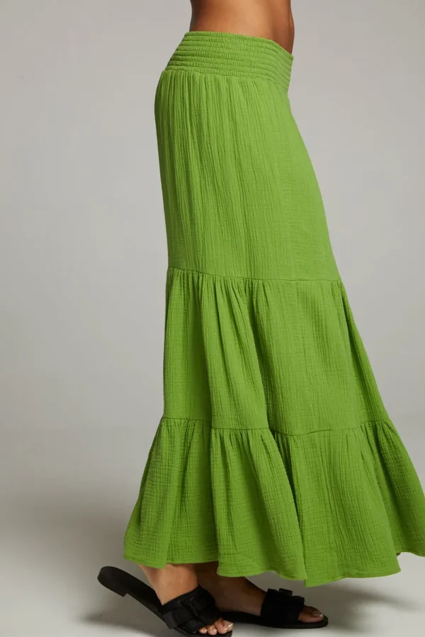 Outlet Seal Piquant Green Maxi Skirt Women Loungewear | Bottoms