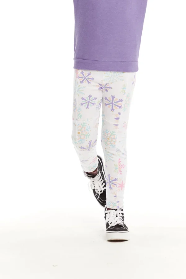 Best Seamed Panel Snowflake Jogger Kids Girls