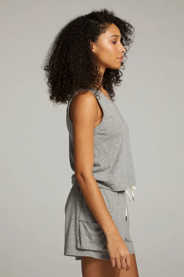 Best Sale Sean Streaky Grey Tank Women Loungewear | Tops