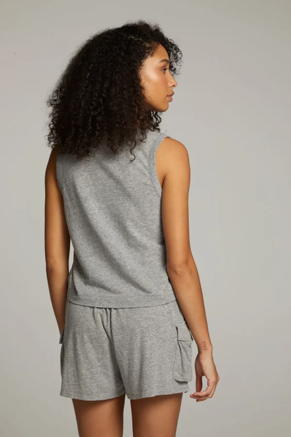 Best Sale Sean Streaky Grey Tank Women Loungewear | Tops