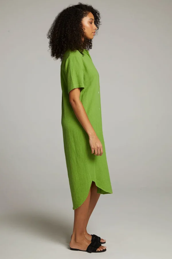 Cheap Sebastian Piquant Green Button Down Women Loungewear | Dresses