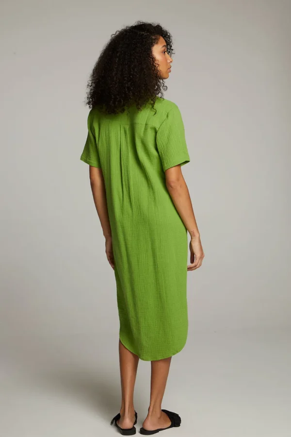 Cheap Sebastian Piquant Green Button Down Women Loungewear | Dresses