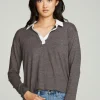 New Semi Cropped Polo Boxy Short Sleeve Tee Women Tops