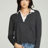 Store Semi Cropped Polo Boxy Short Sleeve Tee Women Tops