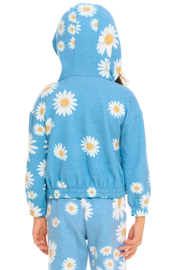Cheap Semi Cropped Shirred Hoodie Pullover Kids Girls
