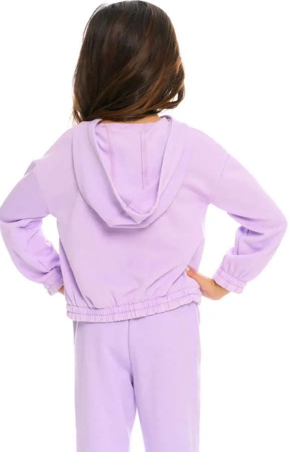 Clearance Semi Cropped Shirred Hoodie Pullover Kids Girls