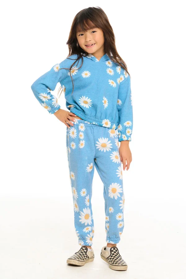 Cheap Semi Cropped Shirred Hoodie Pullover Kids Girls