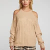Flash Sale Sequin Knit Cold Shoulder Sweater Women Outerwear | Loungewear