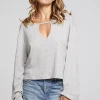 Best Servinoo Heather Grey Long Sleeve Women Loungewear | Tops