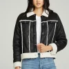 New Shearling Trucker Jacket Women Outerwear | Tops