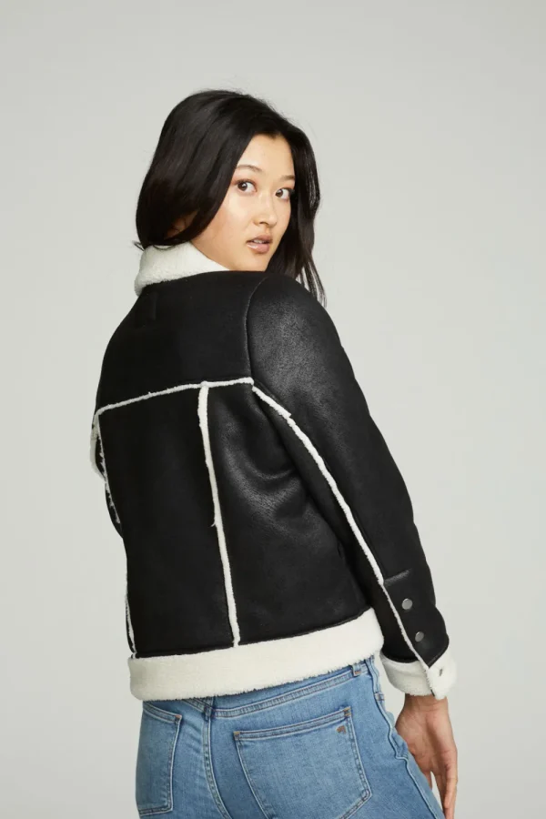 New Shearling Trucker Jacket Women Outerwear | Tops