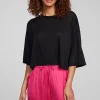 Sale Shine Shadow Black Tee Women Loungewear | Tops