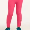 Clearance Side Detail Flamingo Pink Leggings Kids Girls