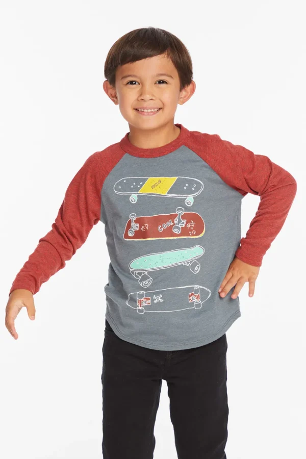 Best Sale Skater Life Boys Baseball Tee Kids/BOY Boys