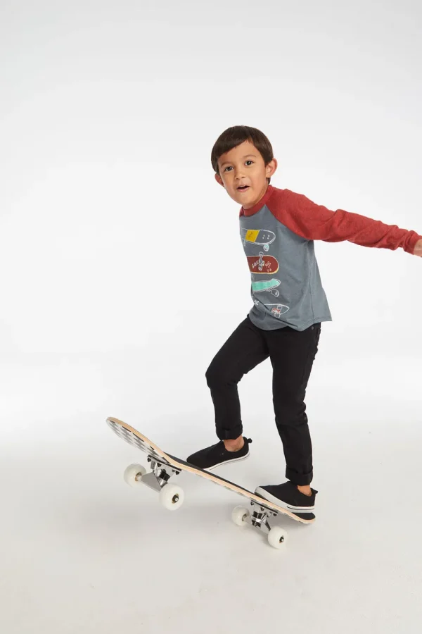 Best Sale Skater Life Boys Baseball Tee Kids/BOY Boys