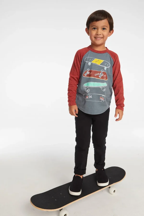 Best Sale Skater Life Boys Baseball Tee Kids/BOY Boys