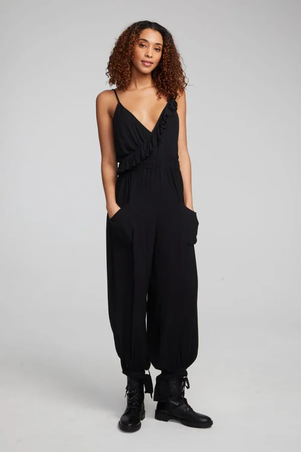 Flash Sale Slash Shadow Black Jumpsuit Women Loungewear | Bottoms