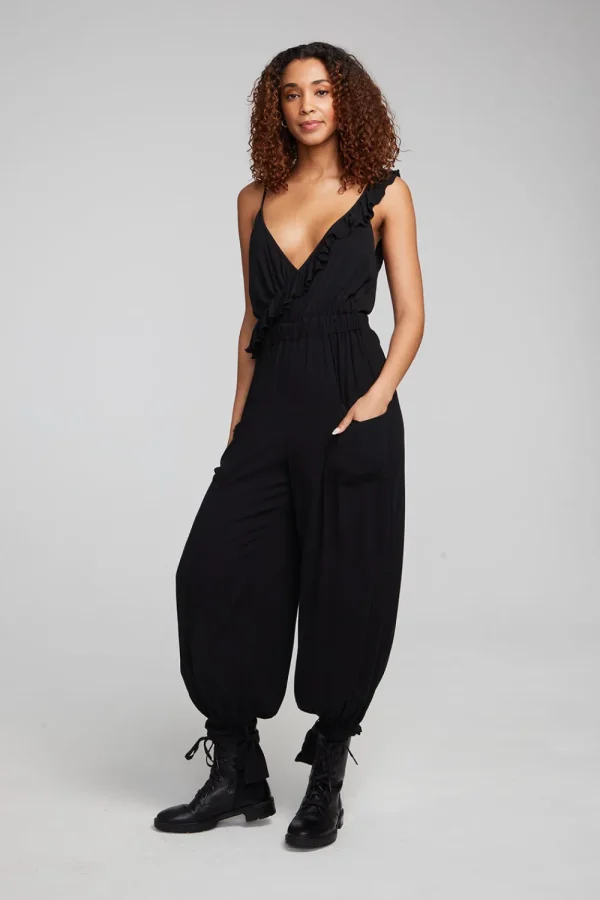 Flash Sale Slash Shadow Black Jumpsuit Women Loungewear | Bottoms