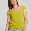 Online Sleeveless Citron Dolman Tee Women Loungewear