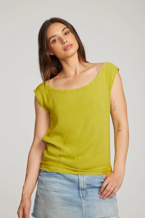 Online Sleeveless Citron Dolman Tee Women Loungewear