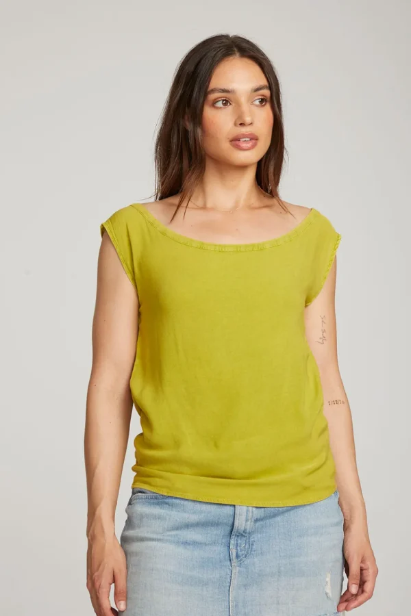 Online Sleeveless Citron Dolman Tee Women Loungewear