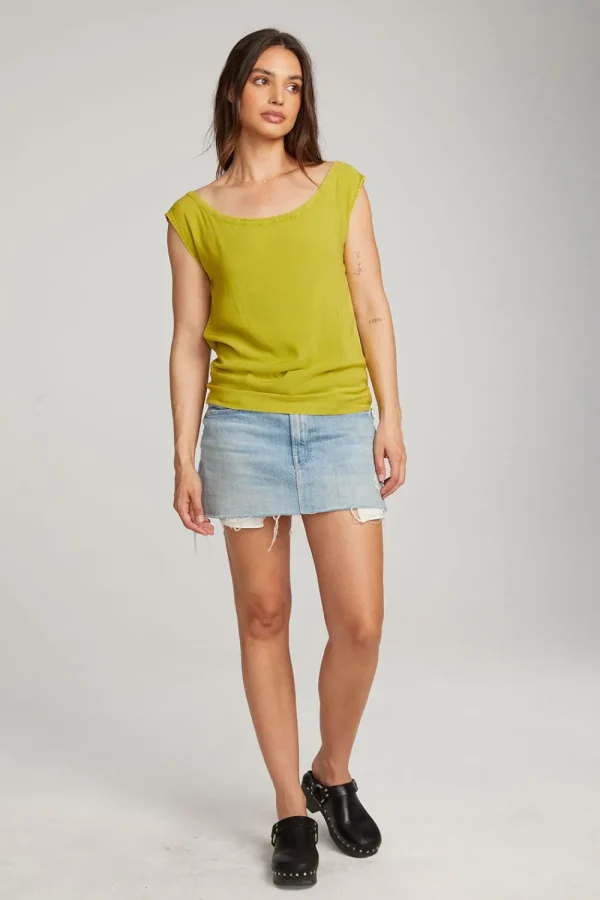 Online Sleeveless Citron Dolman Tee Women Loungewear