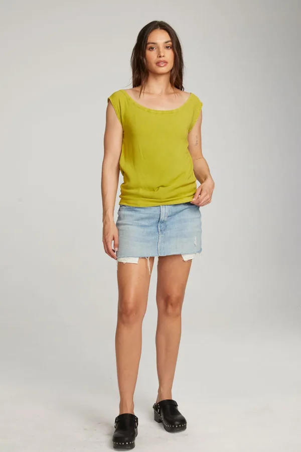 Online Sleeveless Citron Dolman Tee Women Loungewear