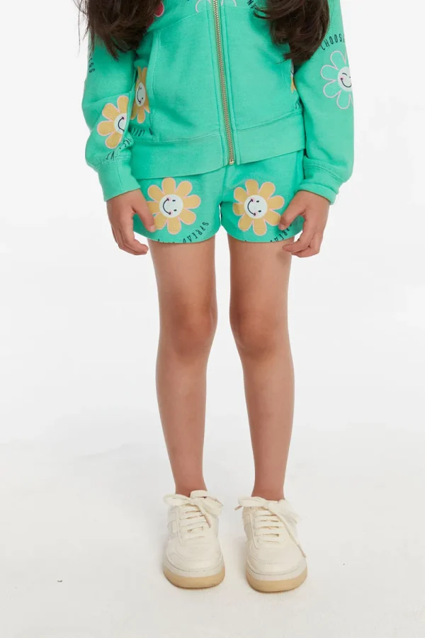 Store Smiley Flower Girls Shorts Kids Girls